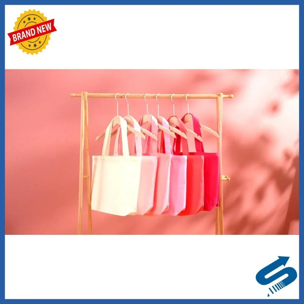 Large Canvas Tote Bag with Zipper Reusable Grocery Shopping DIY Craft